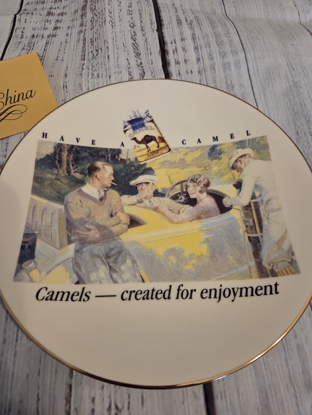 Vintage Camel Decorative Plate- Ivory China